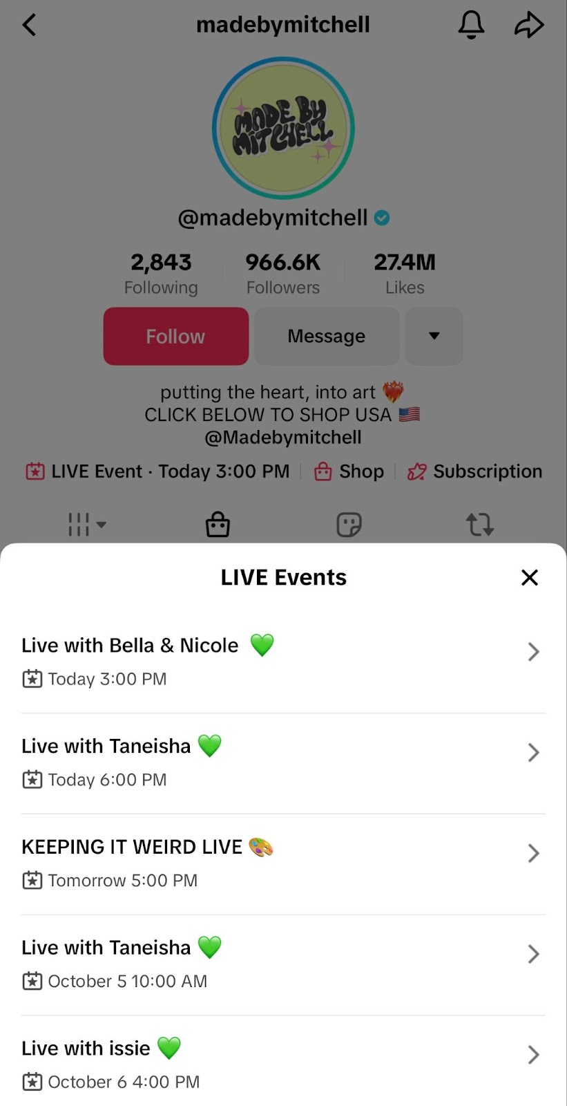 TikTok Live: Scheduled Events 