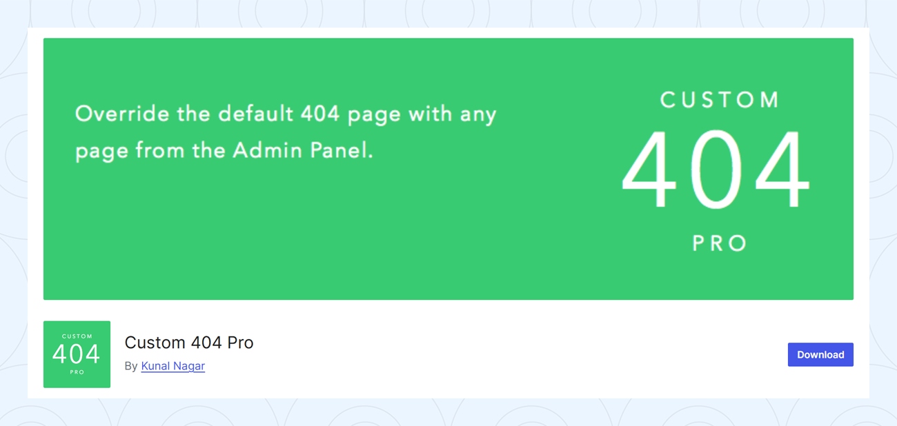 Custom 404 Pro plugin