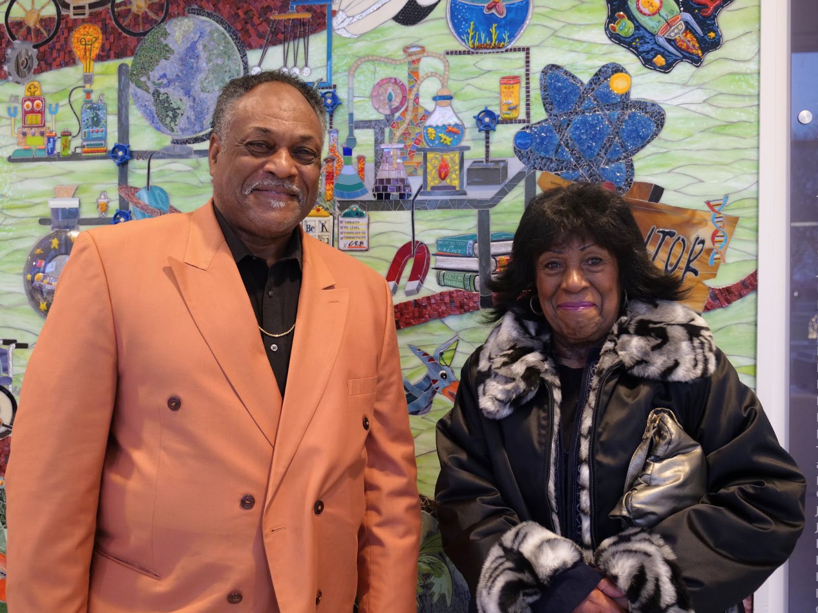 Dennis and Edna Robinson at the School of Nursing's 50th Anniversary at the Sloan museum