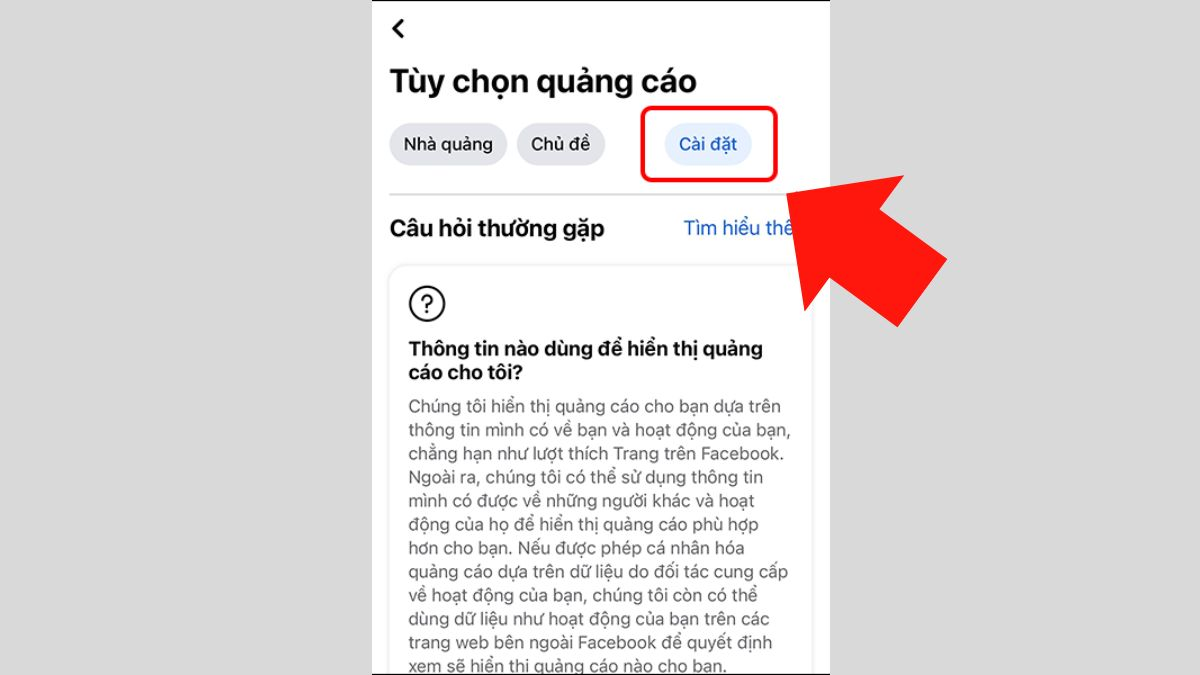 ẩn quảng cáo trên facebook