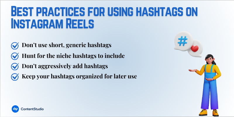 best practices for using hashtags on instgaram reels 