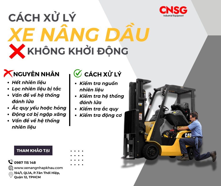 Cách xử lý xe nâng dầu không khởi động được