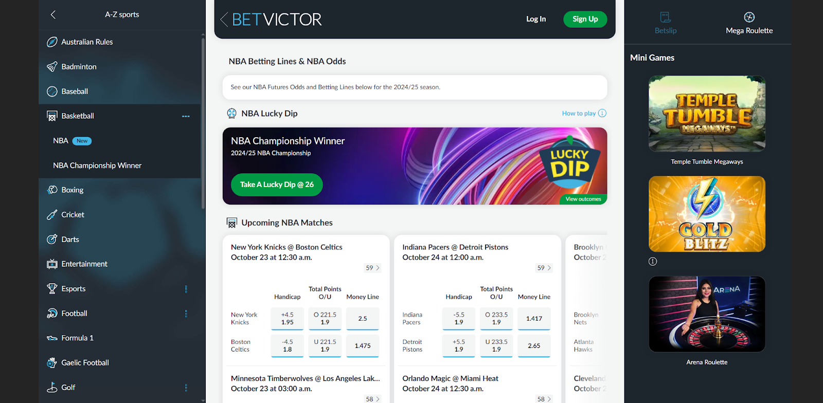 BetVictor NBA