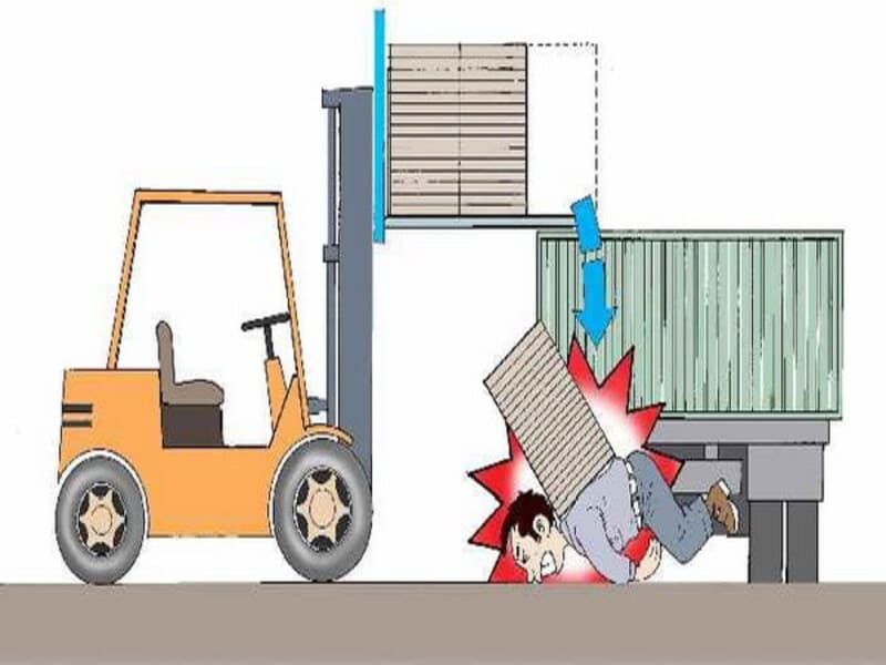 Lái xe nâng với khối lượng hàng hóa phù hợp sẽ giúp đảm bảo an toàn cho người xung quanh Lái xe nâng với khối lượng hàng hóa phù hợp sẽ giúp đảm bảo an toàn cho người xung quanh