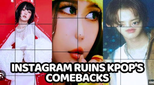 This contain an image of K-pop Instagram comeback