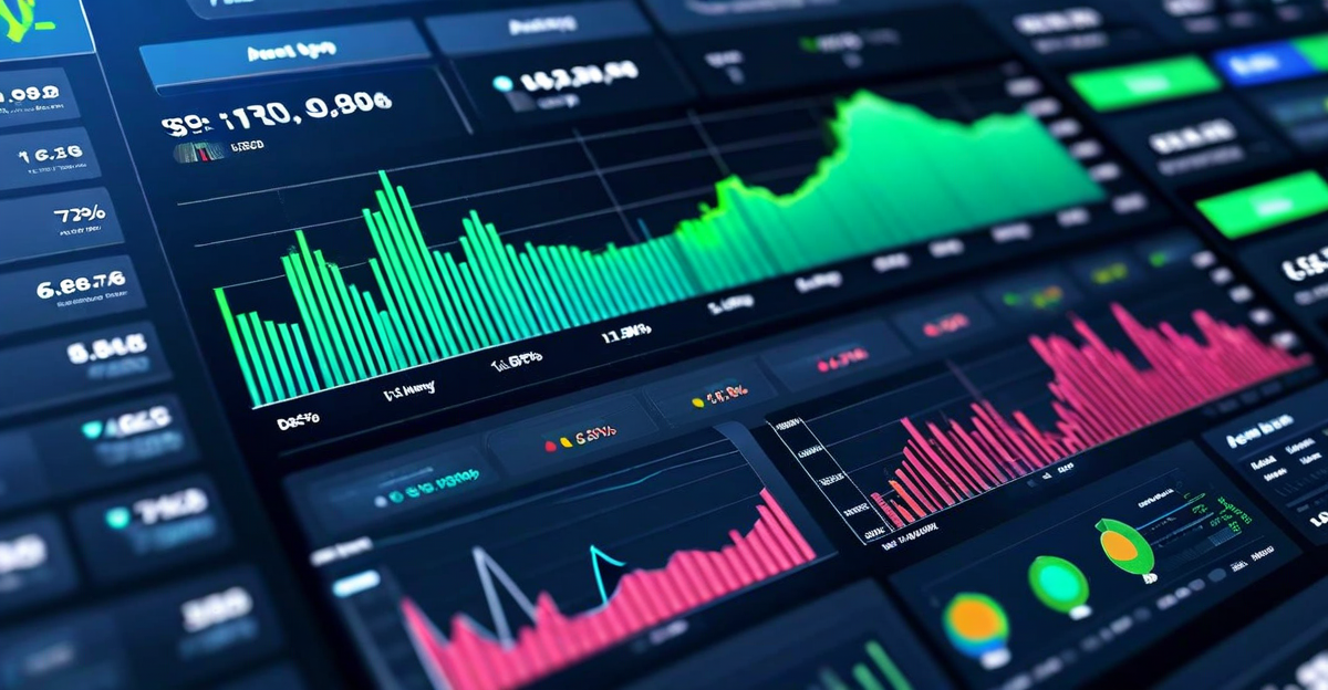 Financial signals dashboard showing price movements and technical indicators