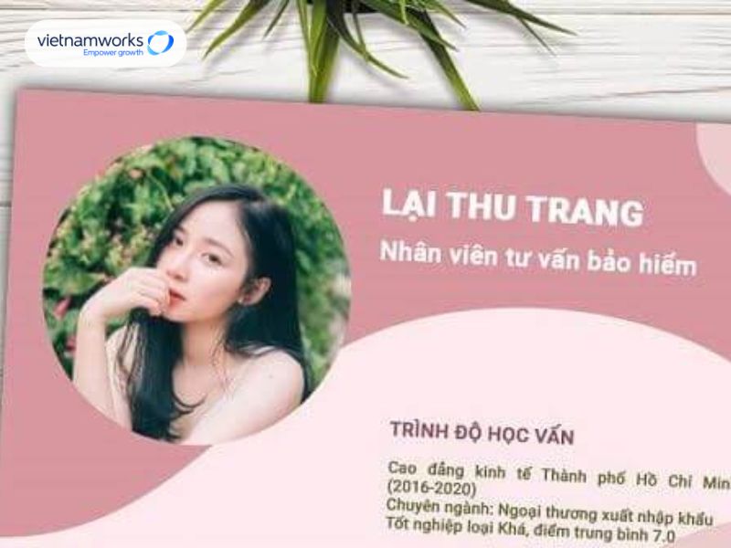 mẫu cv bảo hiểm