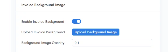 Setting up Background image in an invoice 