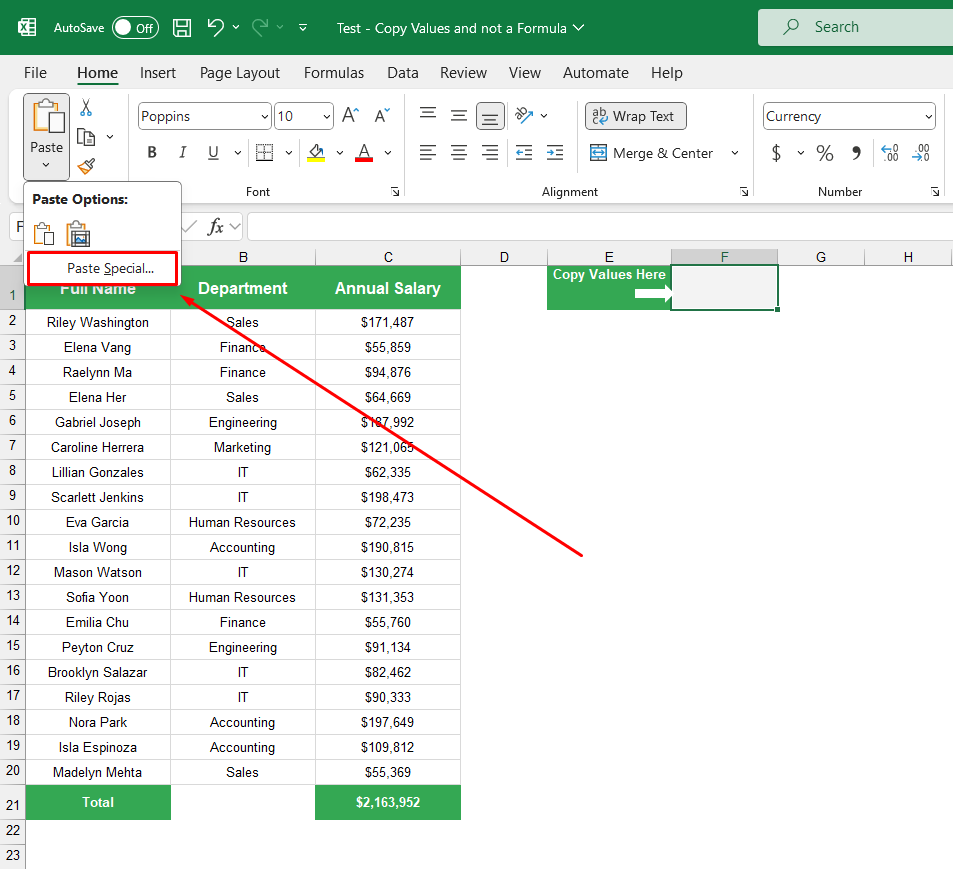 Guide to excel copy values not formula 3 quickest methods 2024 