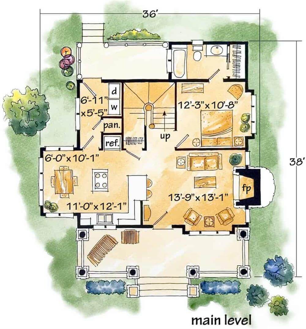 Main Level Floor Plan