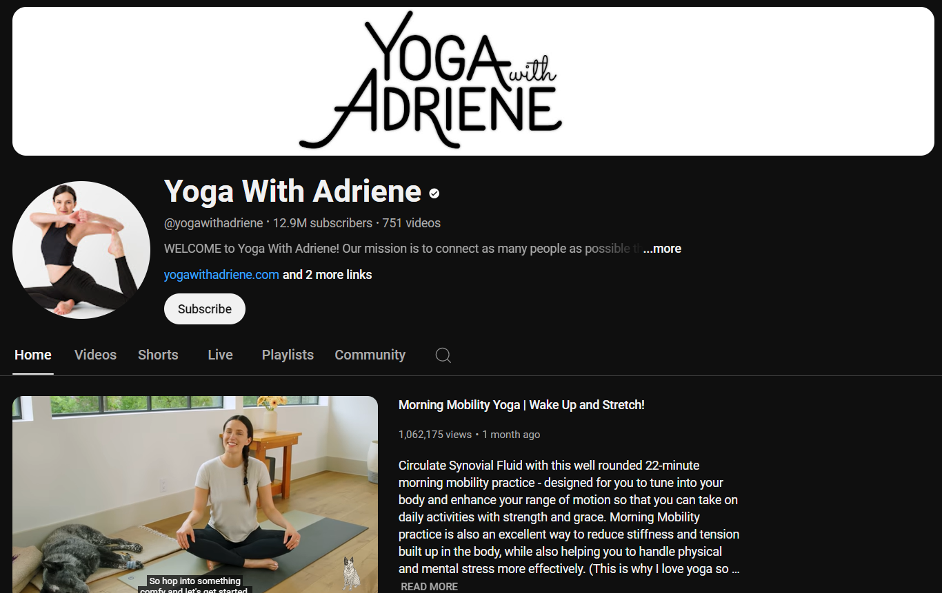 Yoga with Adriene Video Blog Example