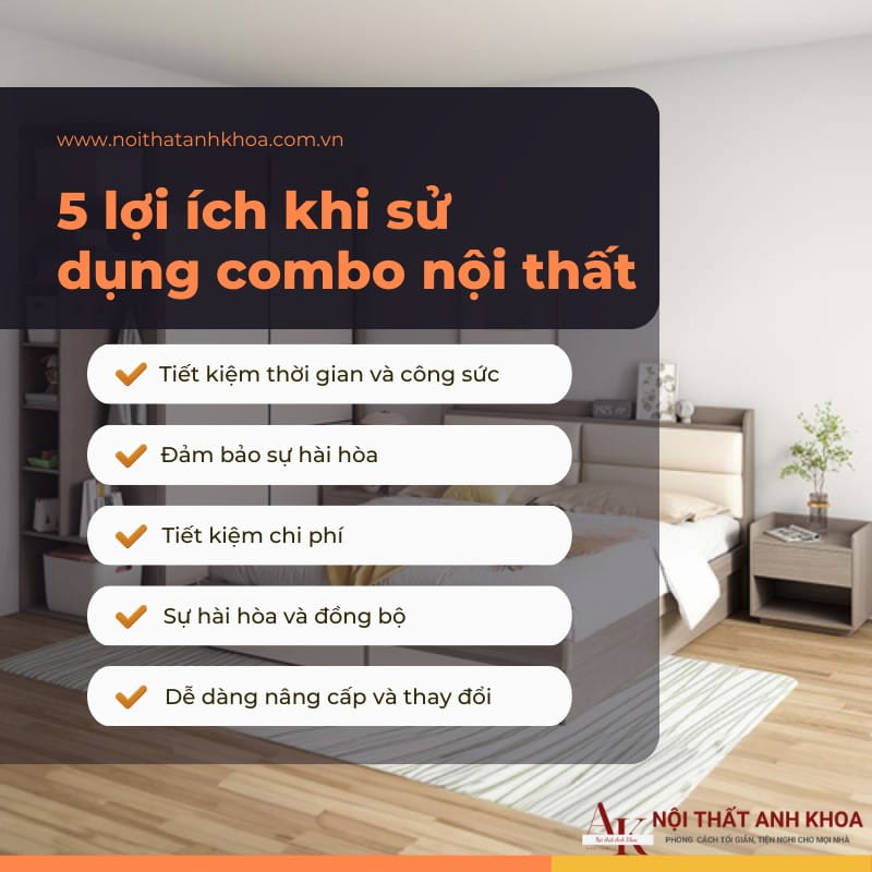 5 Lợi ích khi sử dụng combo nội thất