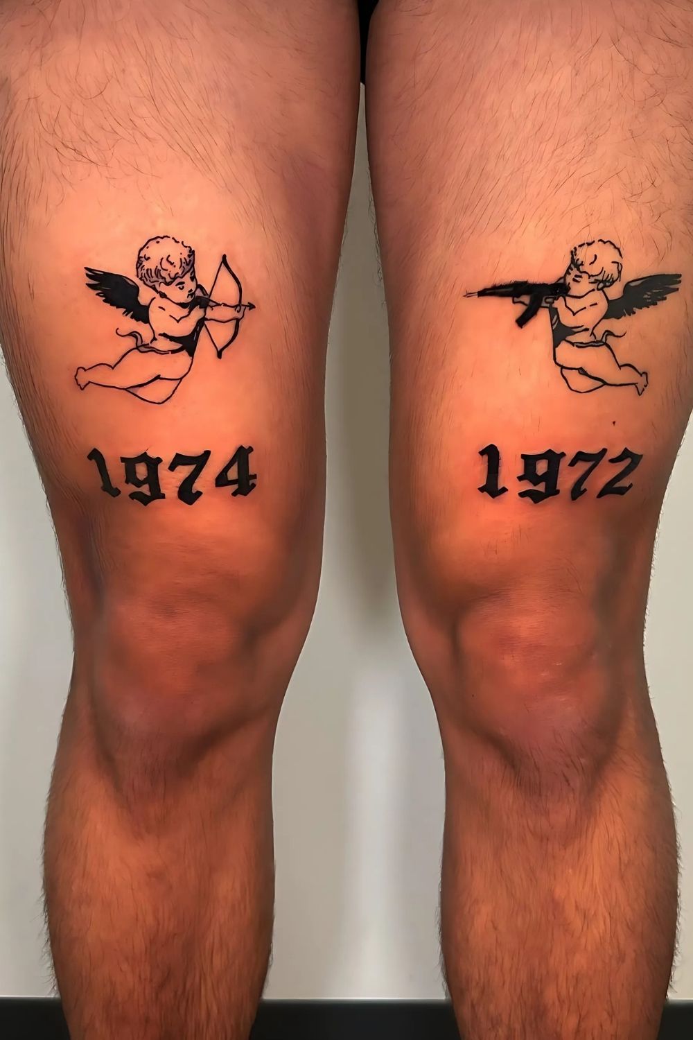 Angel Thigh Tattoo