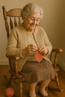 abuela tejiendo