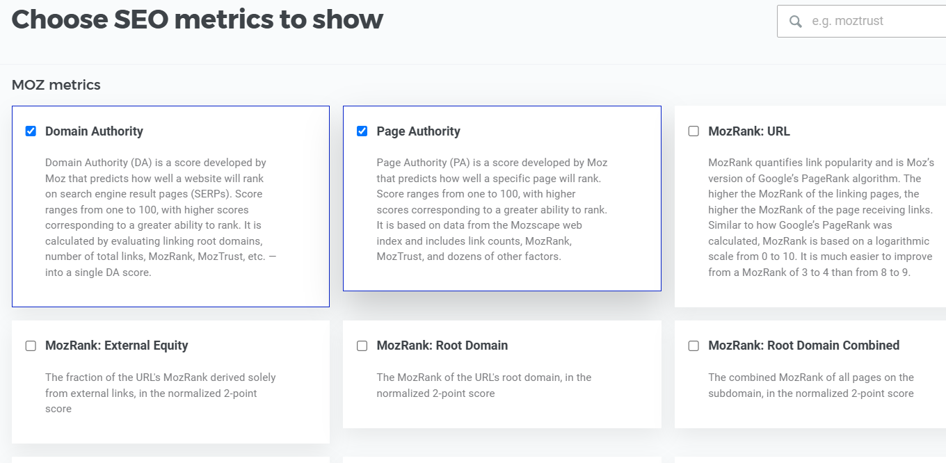 SERPWatcher SEO Metrics