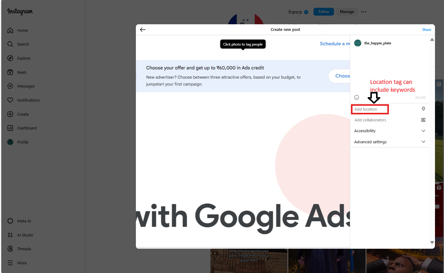 how-to-add-keywords-in-instagram-reels-location-tags