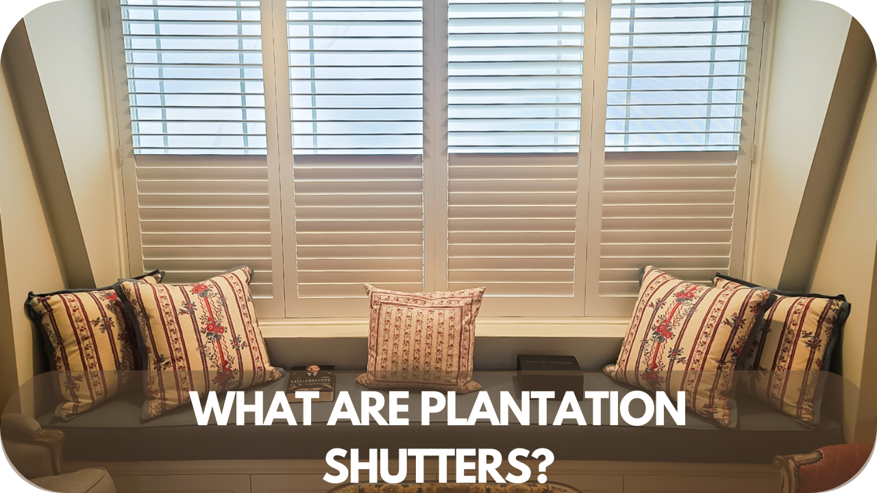 Plantation shutters on a window