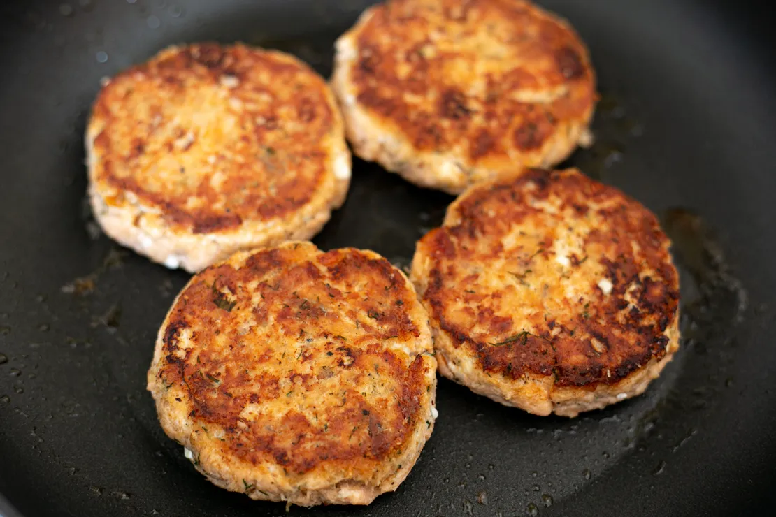 Keto Carnivore Salmon Burgers with Cloud Buns
