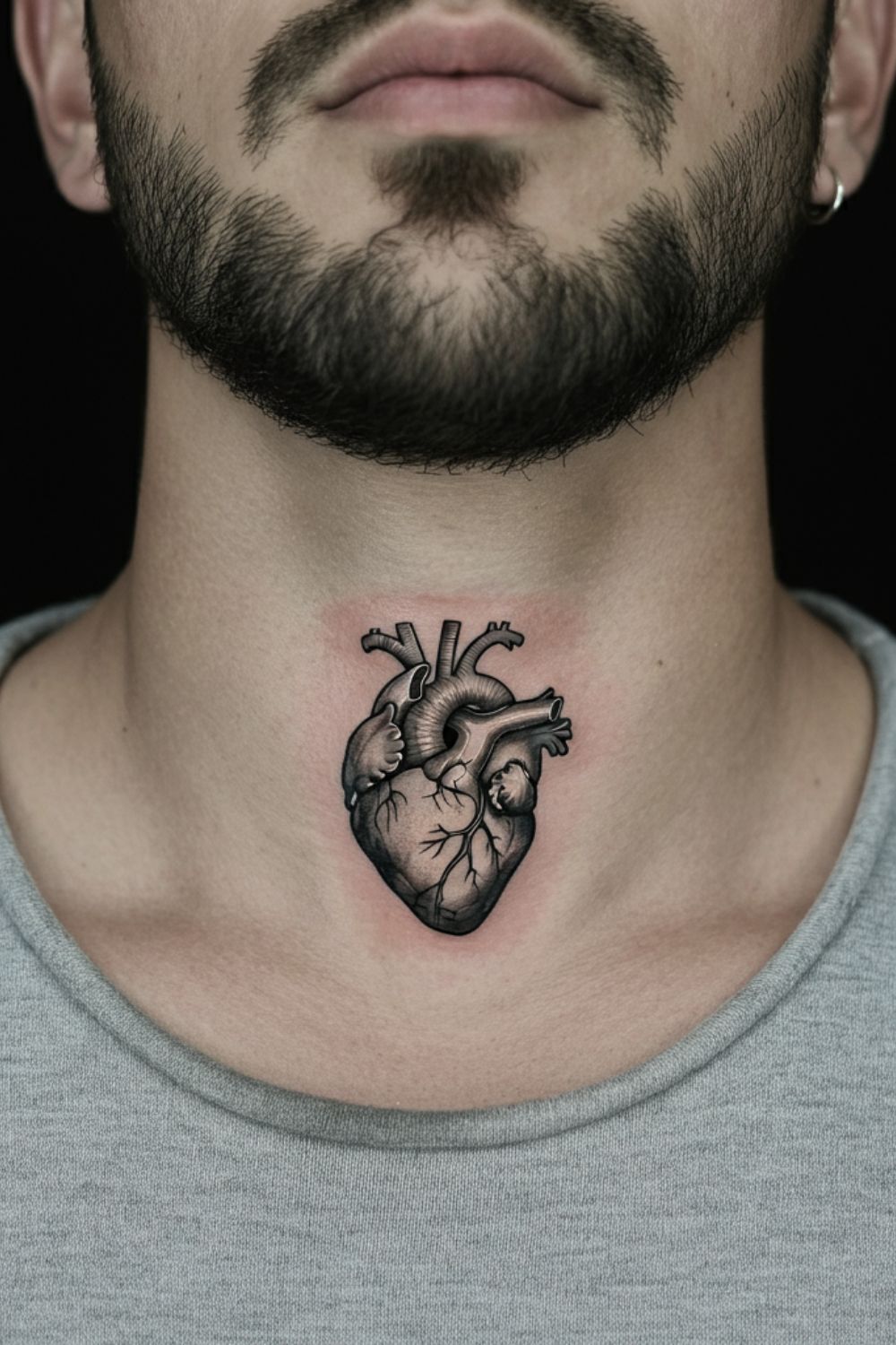 Heart Throat Tattoo