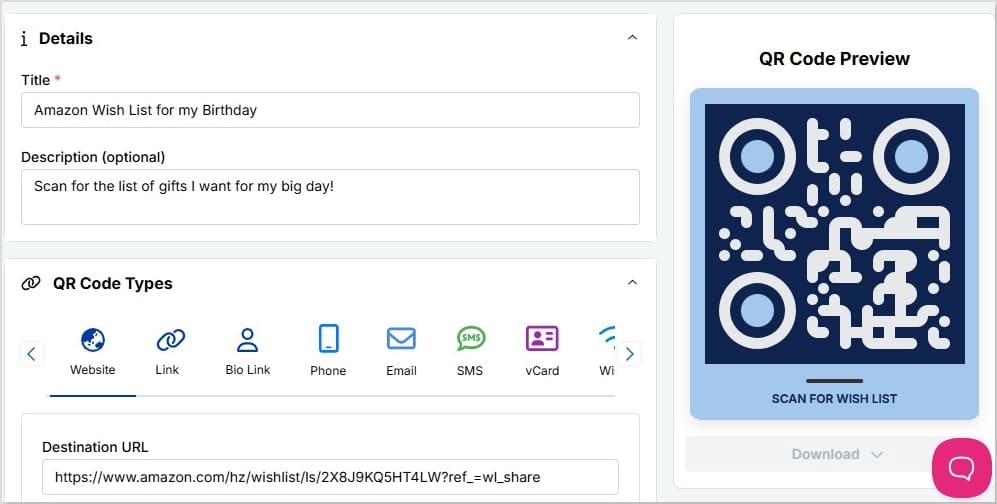 Make a custom QR code for your Amazon Wish List