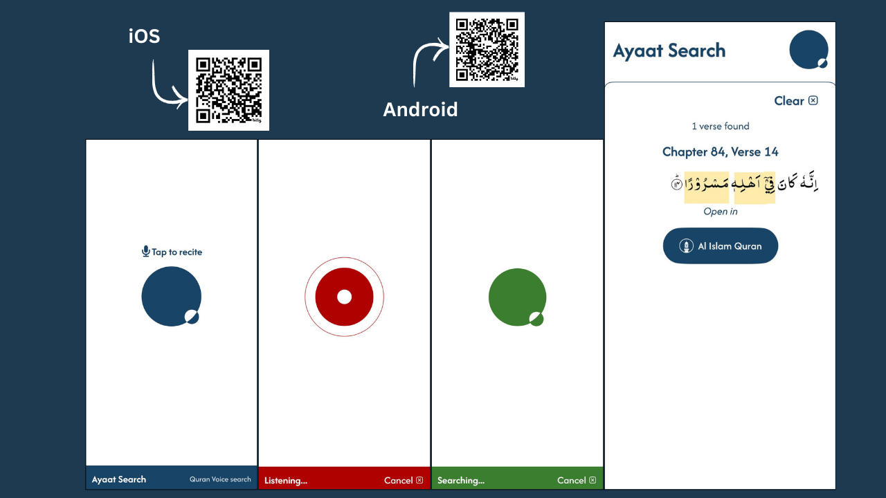 Ayaat Search app