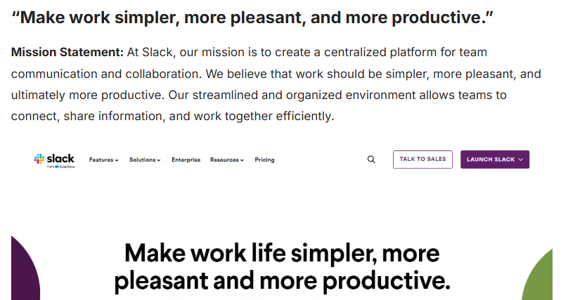 PR For Startups - Slack Mission Statement