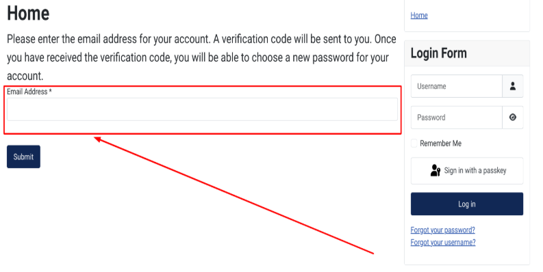 La boîte d'adresse électronique pour quand vous avez oublié votre mot de passe Joomla!.