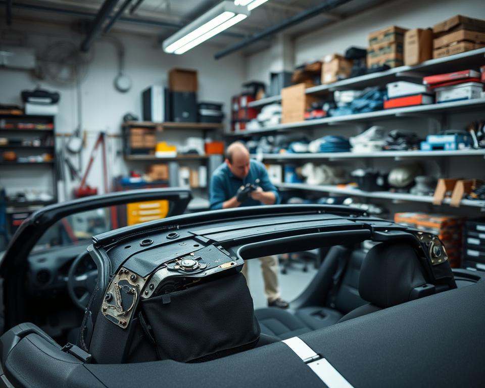 convertible top repair process