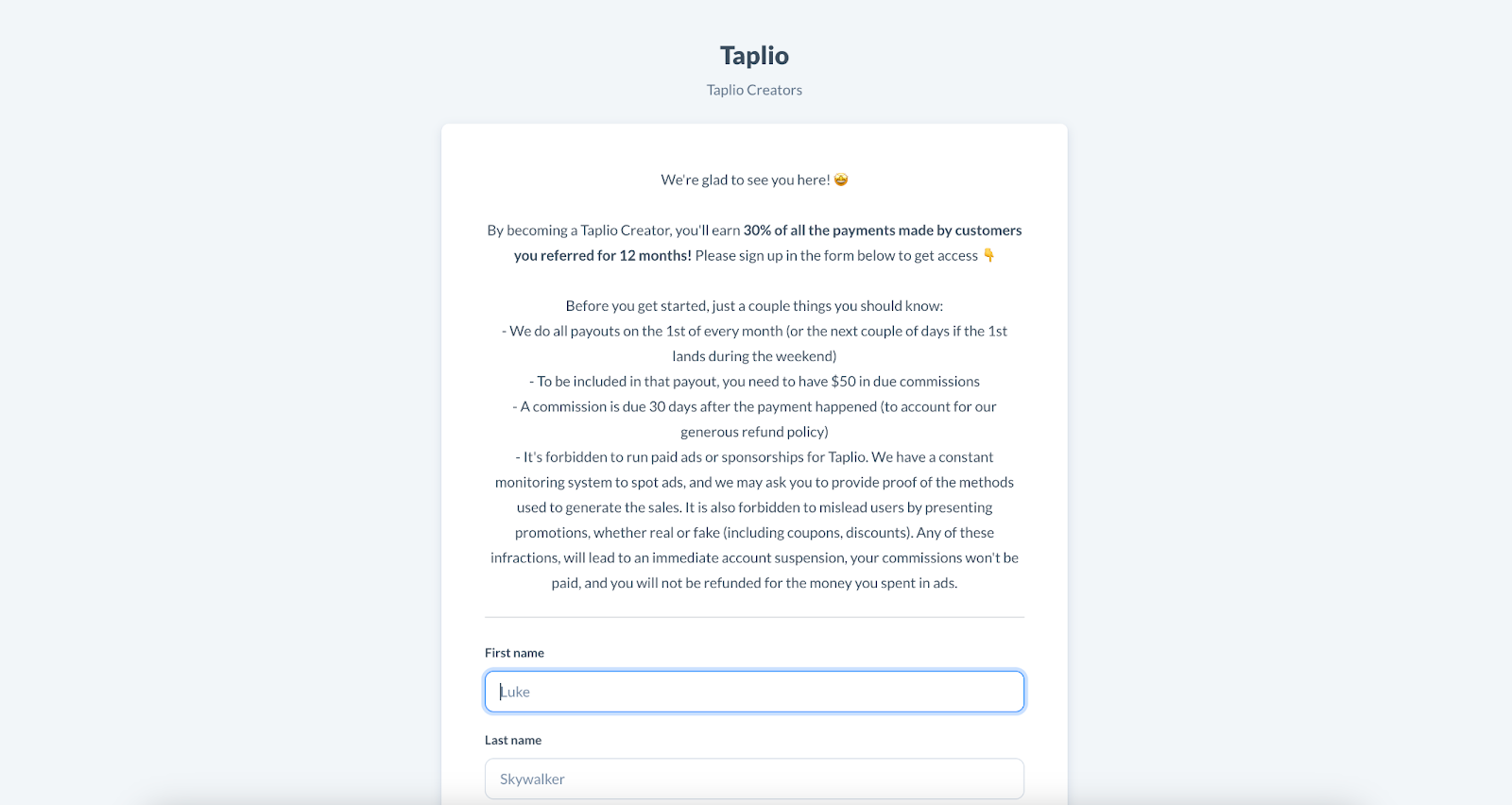 taplio affiliate program 30% commission