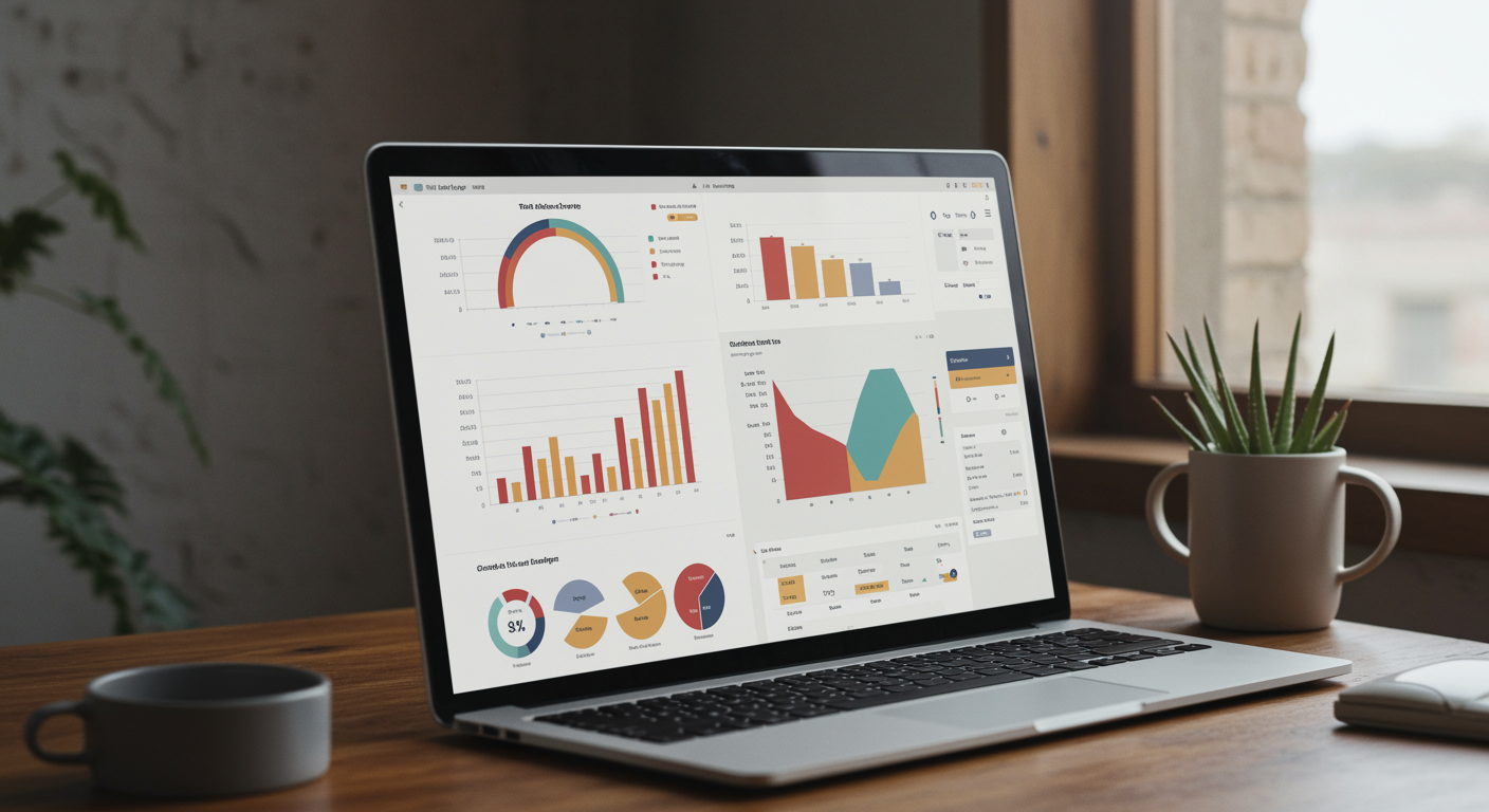 Test analytics dashboard showing metrics and KPIs from Gherkin QA tools