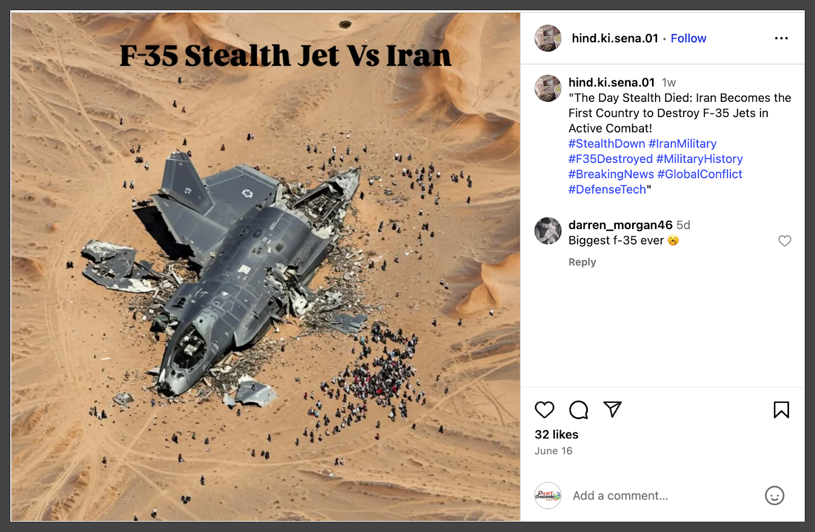 A plane crashed in the desert

Description automatically generated