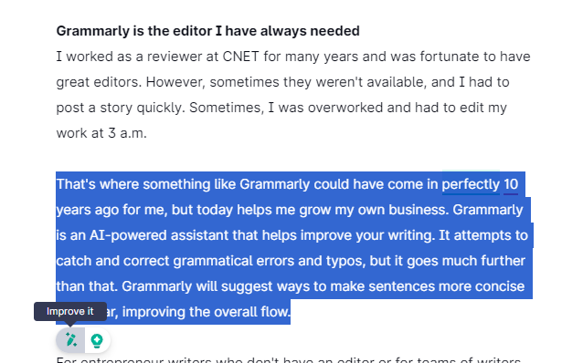 A Grammarly edit of the surrounding paragraphs