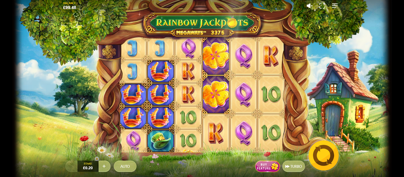 Rainbow Jackpots Megaways slot gameplay