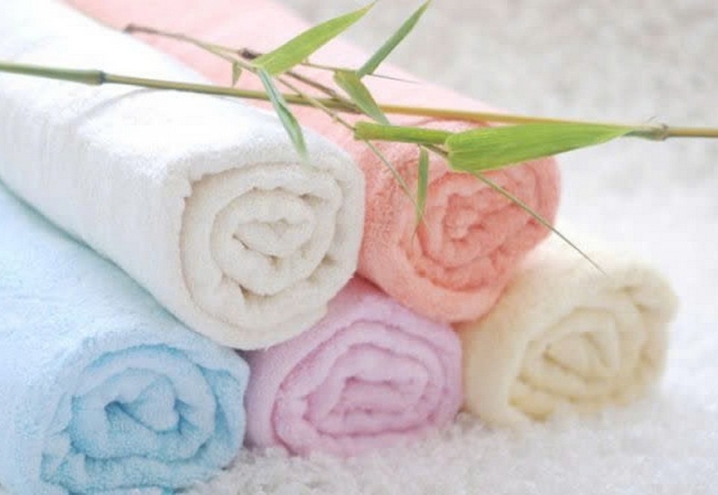 Bamboo fabric towels in 5 colors