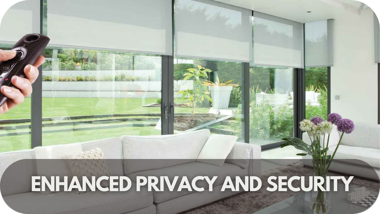 Smart roller blinds ensuring privacy and added home security.