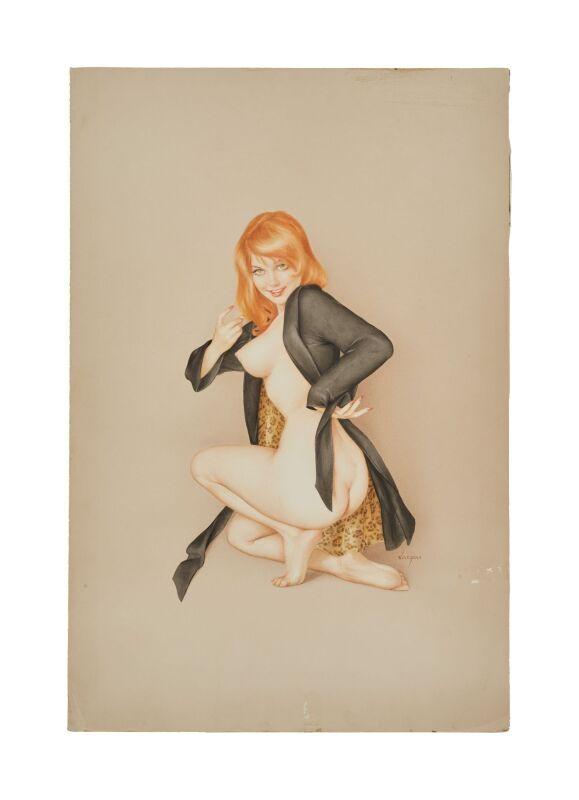 Playboy | Alberto Vargas Red Head with Cheetah