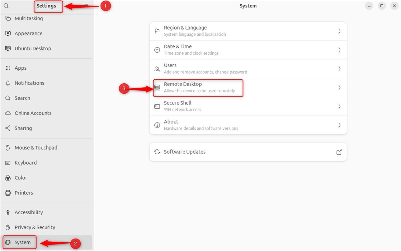 configure remote desktop settings