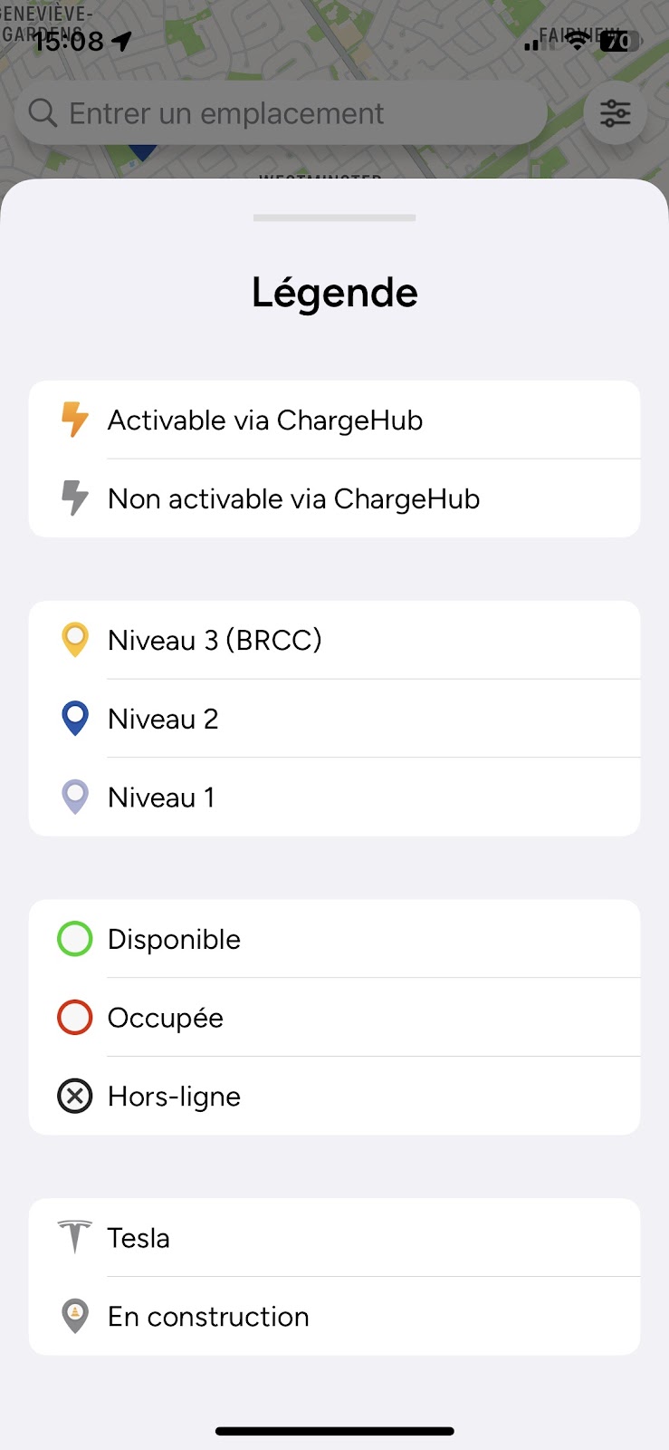 carte des bornes de recharge gratuite