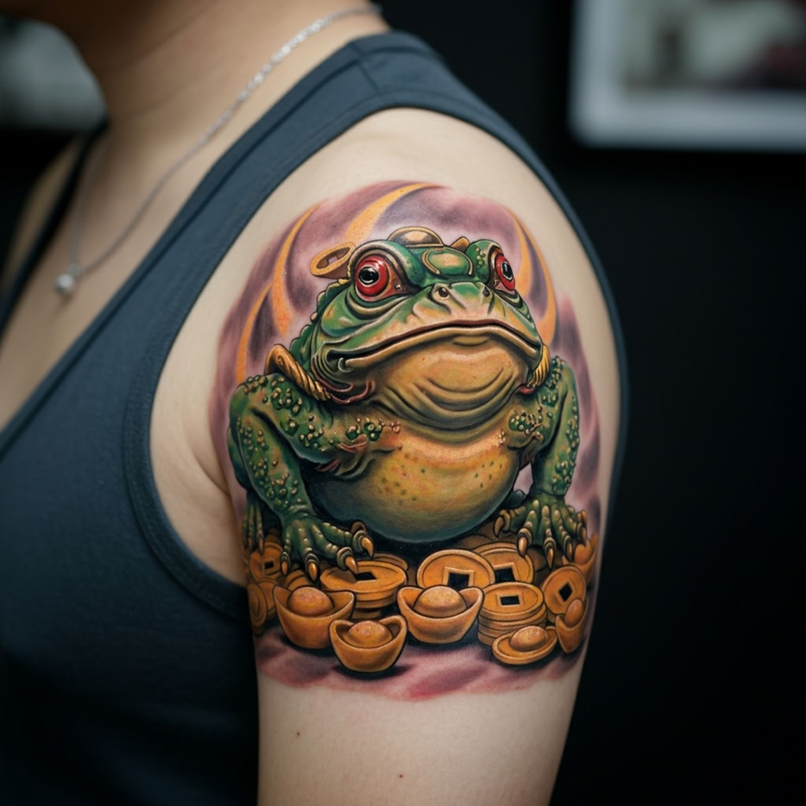 Chinese Frog tattoo