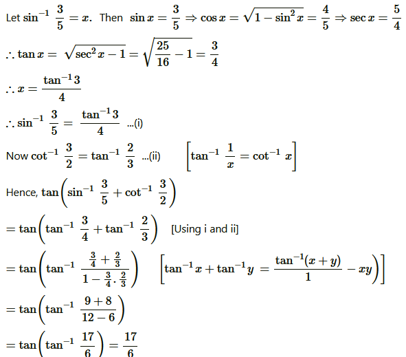 NCERT Solutions class 12 Maths Inverse Trigonometric Function