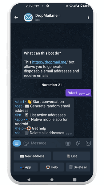 Dropmail Bot