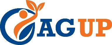 A logo with blue and orange letters

Description automatically generated