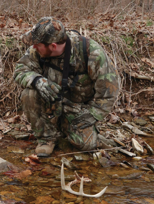 HEDS Once you locate a shed antler, take a moment to carefully look around the enti