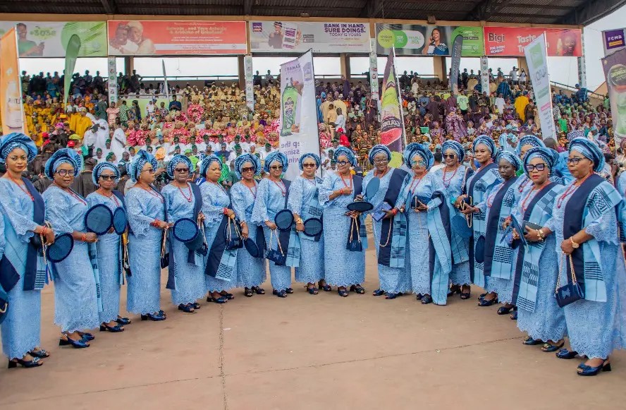 women in lace at ojude oba