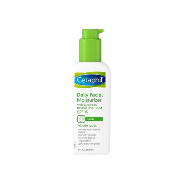 Cetaphil Daily Facial Moisturizer with SPF 15 giúp cấp ẩm hiệu quả mà không gây nhờn dính