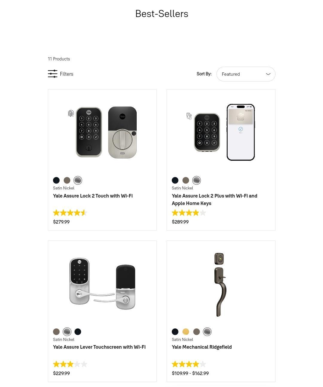 Yale Keypad Touch Updated Prices