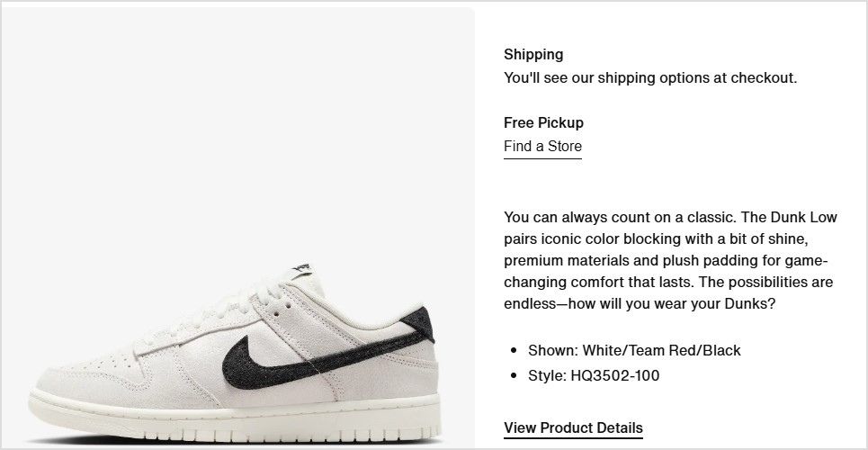 Nike product description