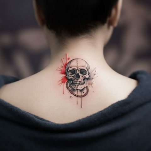 Skull and Rope Tattoo