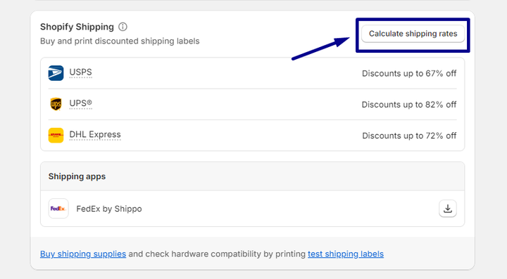 Calculate Shopify Shipping Rates