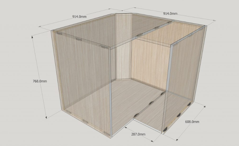 frameless cabinet